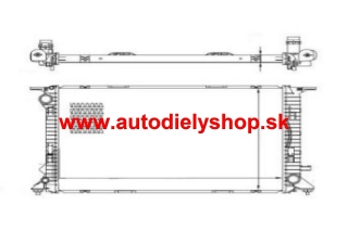 Audi A5 6/2007-2011 vodný chladič /3,0-3,2-2,7TDi-3,0TDi/ - manuál