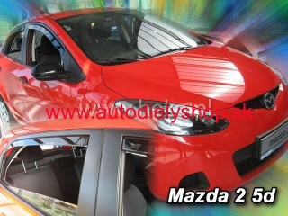 Mazda 2 2009-2014 (so zadnými) - deflektory Heko
