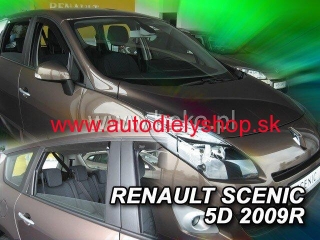 Renault Scenic 2009-2016 (so zadnými) - deflektory Heko