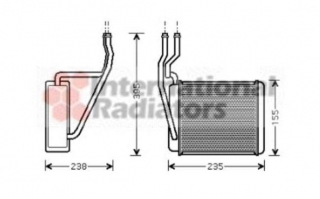 Mazda 2 04/03-  radiátor kúrenia pre 1,25-1,4-1,4 CD -1,6
