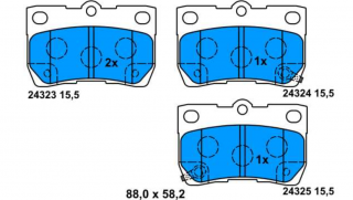 Lexus GS 04/05-11/1 zadné brzdové platničky /ATE/