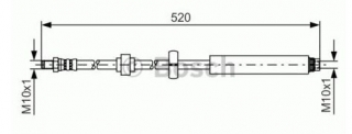 Citroen DS3 11/09-brzdová hadica Predná