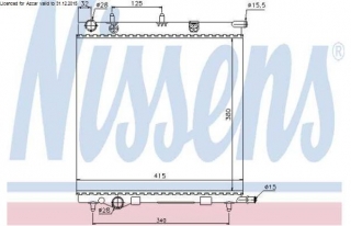 Citroen C3 II 11/09- chladič vody pre 1,1 /NISSENS/