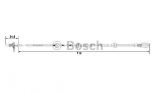 Citroen C3 PICASSO 09- snímač počtu otáčok kolies zadný /BOSCH/