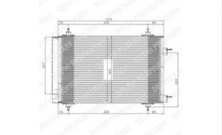 Citroen C4 II 11/09- chladič klimatizácie /DELPHI/