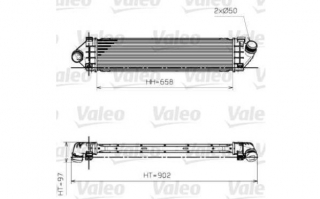 Ford KUGA 3/2008-2012 chladič vzduchu  pre 2,0 TDCi -2,0 TDCi 4x4 /VALEO/