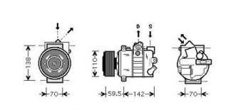 VW SHARAN 5/10- kompresor klimatizácie /ELSTOCK/