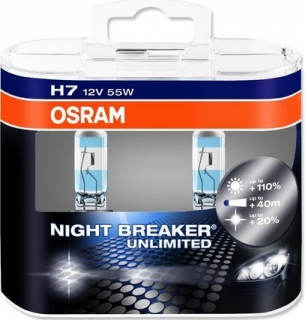 H7 12V,55W OSRAM / NIGHT BREAKER +110% Sada L+P