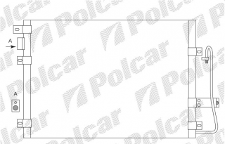 Dacia LOGAN 04- chladič klimatizácie / 550mm