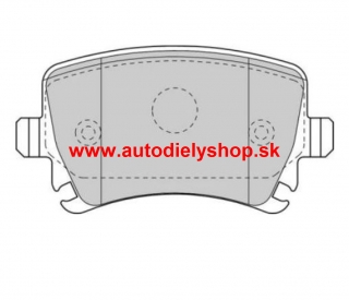VW CADDY 3/04- zadné platničky Sada / SRL / 105mm