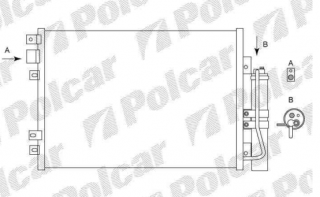 Renault KANGOO 4/03- chladič klimatizácie /pre všetky typy/