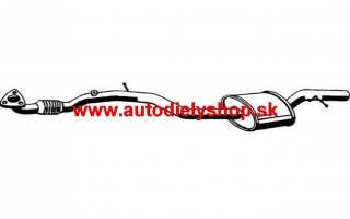 Opel AGILA 4/00-4/08 stredný tlmič výfuku /ASMET/