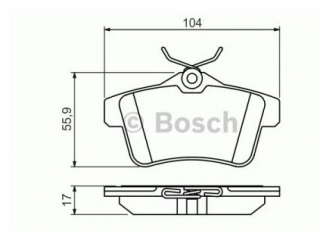 Citroen DS5 11/2011- zadné platničky sada /BOSCH/