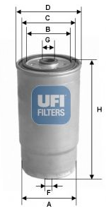 Hyundai ix35 4/2010- palivový filter  /UFI/