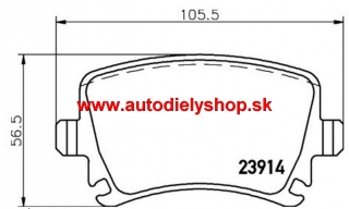 Škoda SUPERB III 5/2015- zadné platničky sada /TEXTAR/