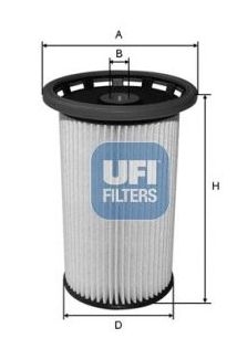 VW GOLF VII 2012- palivový filter /UFI/