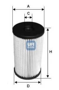 VW CADDY 06/10- palivový filter /UFI/