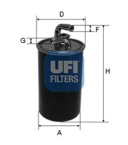 Jeep COMPASS 01/07-02/11 palivový filter /UFI/