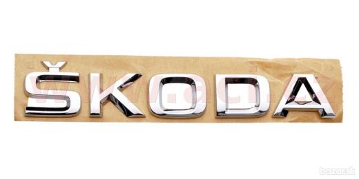 Škoda RAPID 07/2012- zadný nápis ŠKODA / Originál