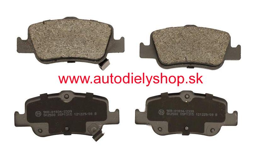 TOYOTA AURIS 4/2010- Zadné platničky Sada /DELPHI/