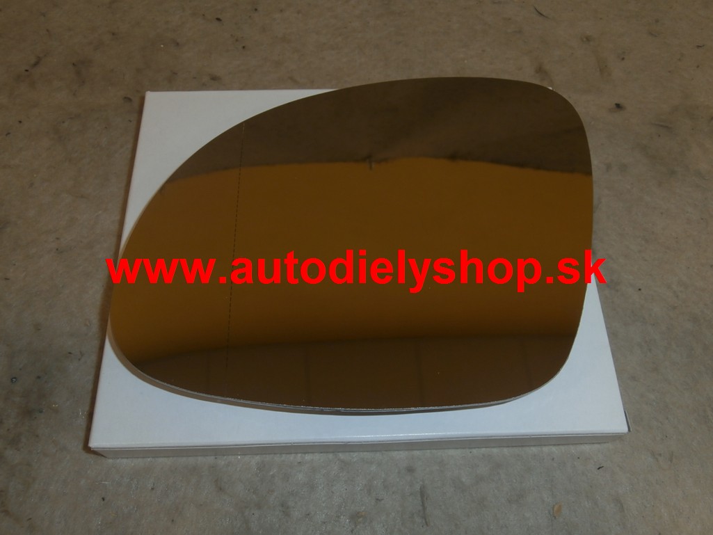 Seat ALHAMBRA 06/2010- sklo zrkadla ľavé,vyhrievané,chromové