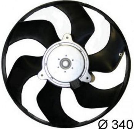 Renault CLIO III 10/05- vrtuľa ventilátora chladiča s motorčekom / 340mm- 200W/