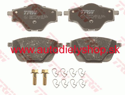 PEUGEOT 308 II 9/2013- zadné brzdové platničky -TRW