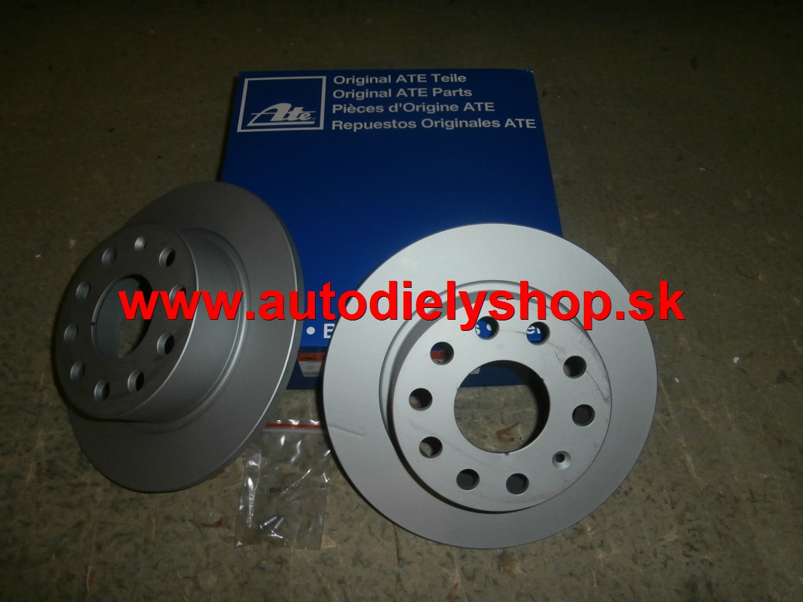 SEAT LEON 1/2013- Zadné brzdové kotúče plné sada priemer kotuča 253mm značka ATE