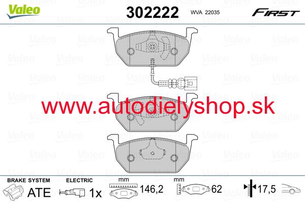 Seat LEON 1/2013- Predné brzdové platničky / VALEO