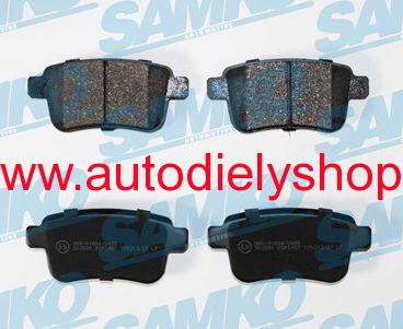 Renault KANGOO 2/08- zadné platničky Sada / SAMKO 
