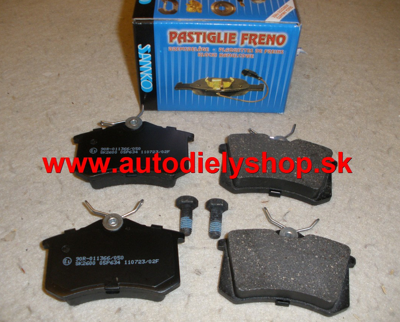 Škoda FABIA HB 1/07- Zadné platničky SADA