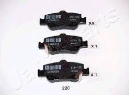 Toyota AURIS 10/2006-2010 zadné platničky Sada / JAPANPARTS
