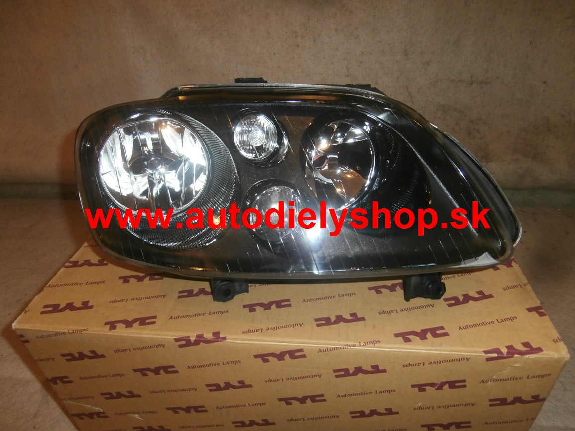 VW Touran 1/03-12/06 svetlo H7+H7 Pravé s motorčekom / čierne vnútro /