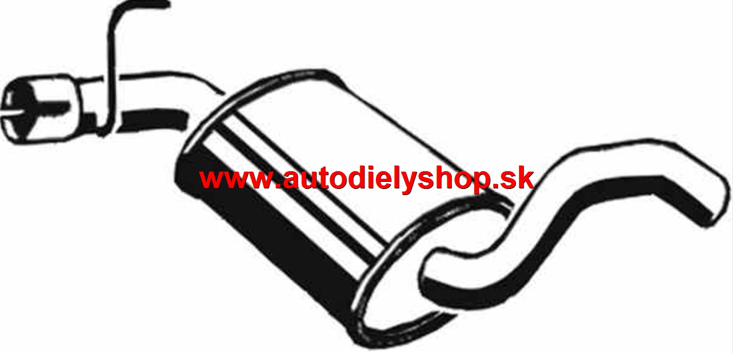 VW GOLF 9/93-8/97 stred výfuku 1,9SDi/47kw-1,9TD/66kw,Kombi