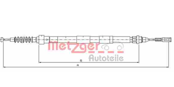 VW SHARAN 5/00- lanká ručnej brzdy Sada L+P