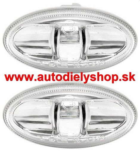 Citroen C2 5/08-11/09-bočné smerovky číre Sada L+P