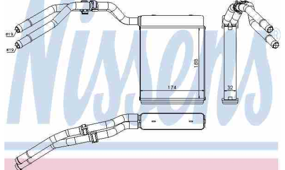 FORD GALAXY 2010- radiator kúrenia 