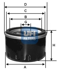 Lancia DELTA 10/93-8/99 olejový filter UFI