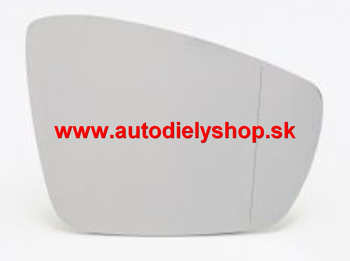VW POLO 06/09- sklo zrkadla pravé / vyhrievané