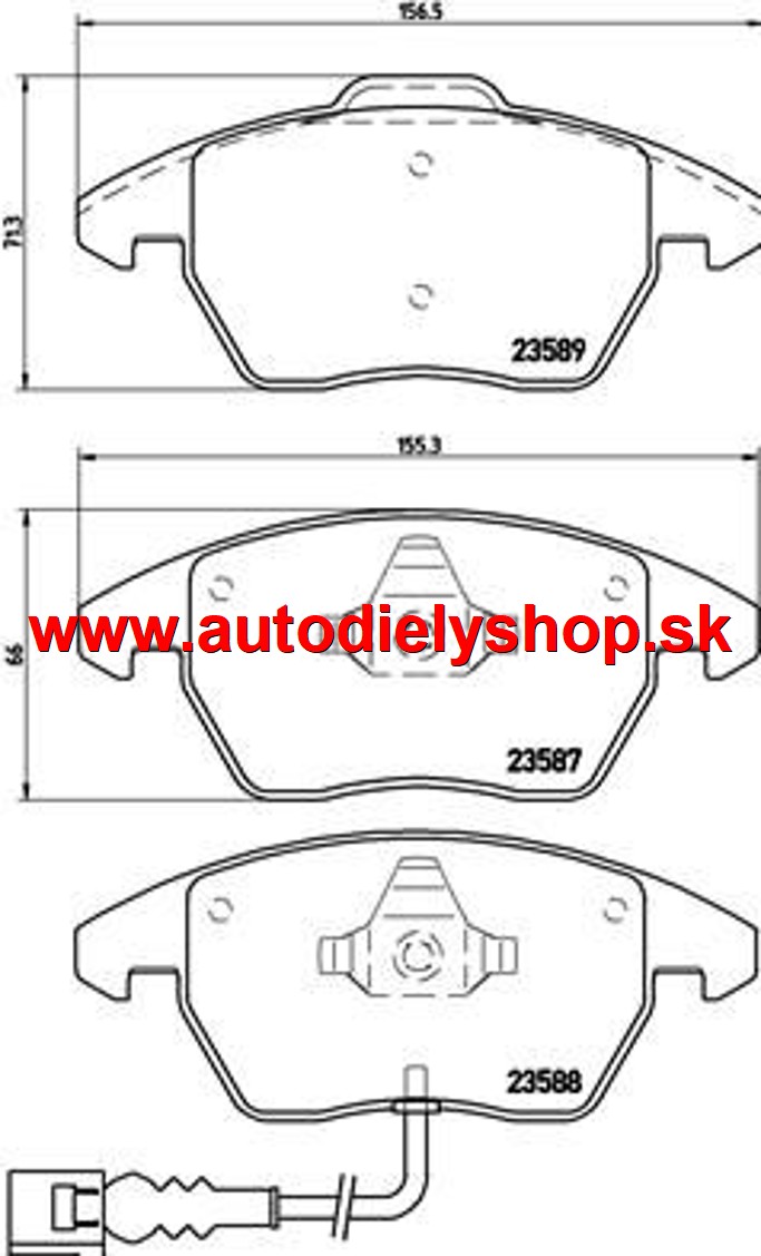 Škoda FABIA III 8/2014- predné platničky sada /BREMBO/