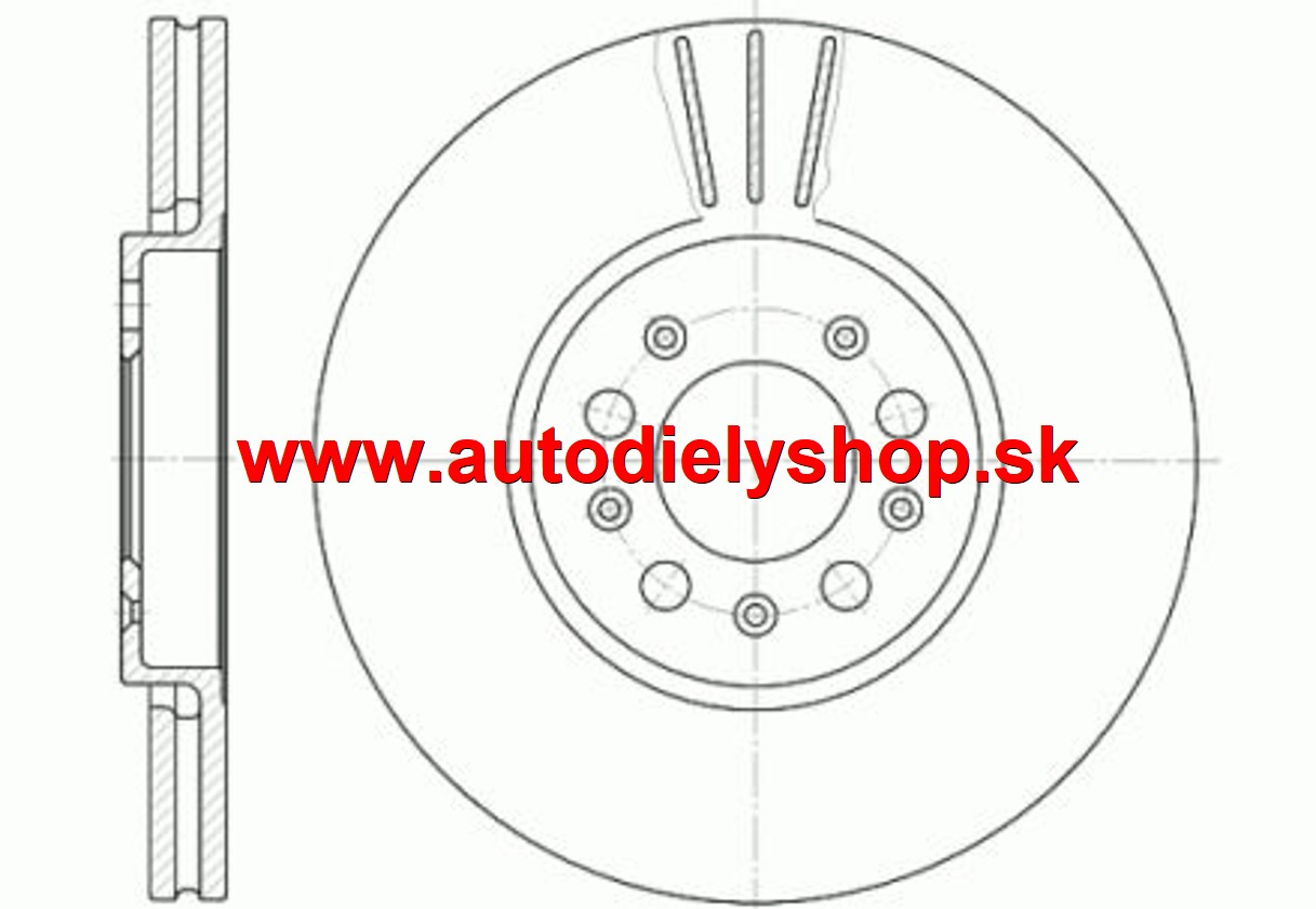 Škoda FABIA III 8/2014- predné kotúče sada L+P /ROADHOUSE/ /PRIEMER 288 mm/
