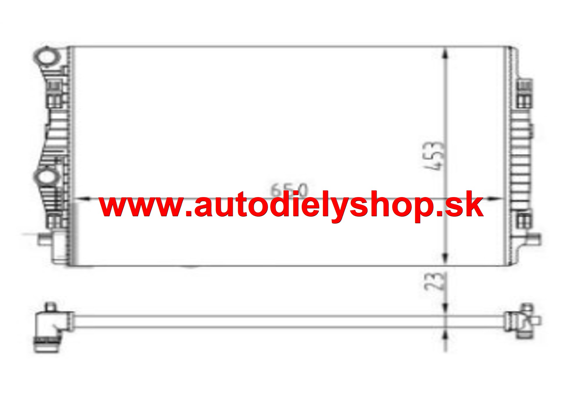 Audi A3 06/12- chladič vody 1,4TFSi-1,6TDi-2,0TDi