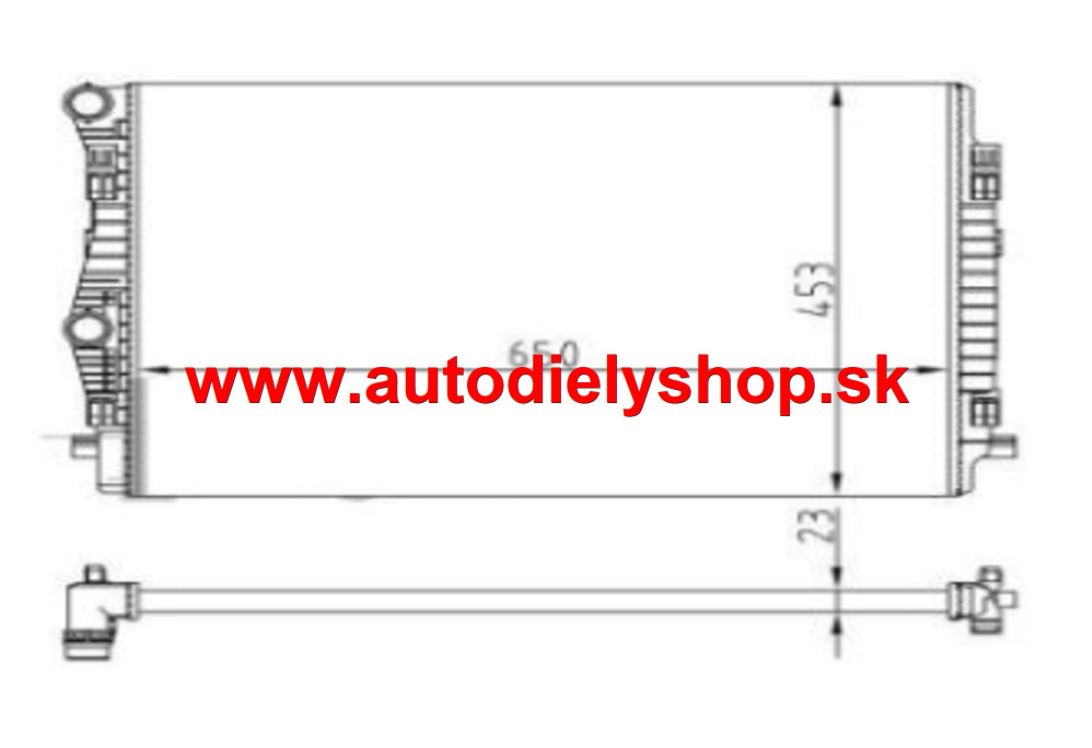 Škoda OCTAVIA III 11/2012- chladič vody pre 2,0TDi-2,0TDi RS