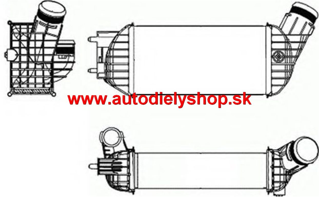 Peugeot 5008 9/09- chladič vzduchu pre 2,0HDi /120kW/