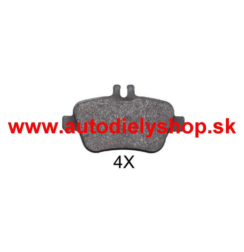 Mercedes W176 "A" 06/12- zadné platničky sada /A.B.S/