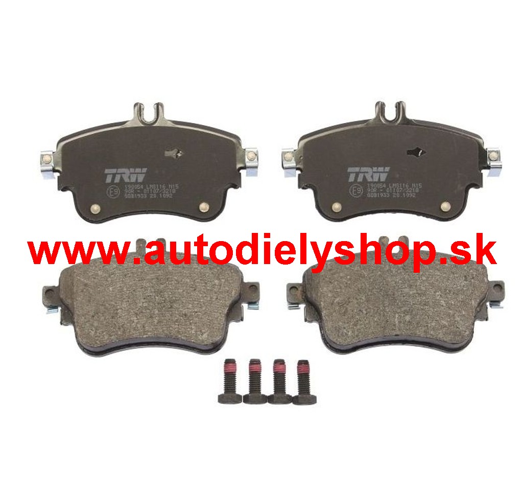 Mercedes W176 "A" 06/12- predné platničky sada /TRW/