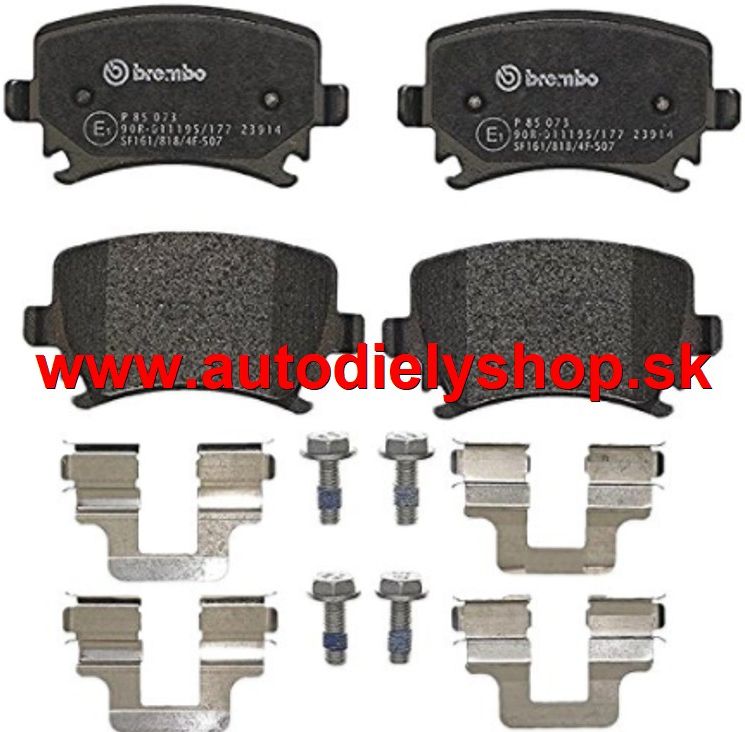 Audi A4 SDN/AVANT 01/12- zadné platničky Sada/ BREMBO / 105,5 mm