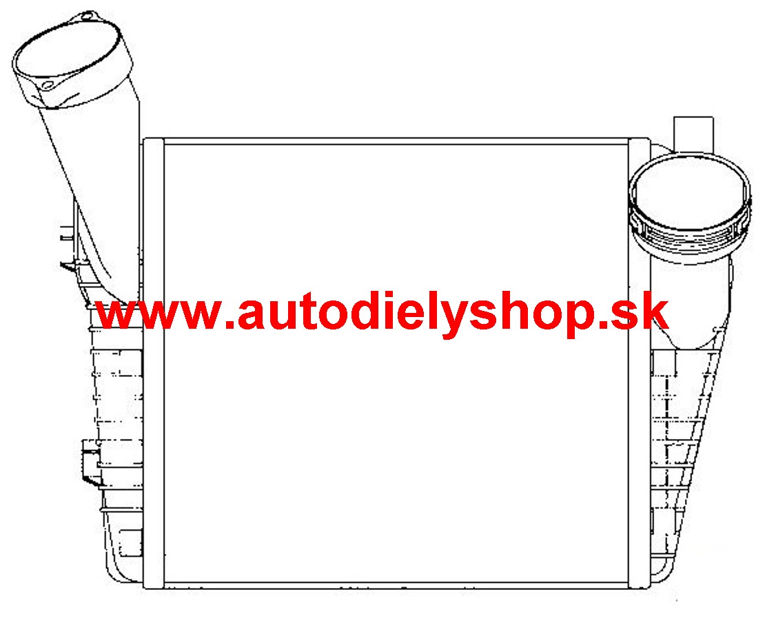 VW TOUAREG 11/02- chladič vzduchu pre 3,0TDi ľavý 