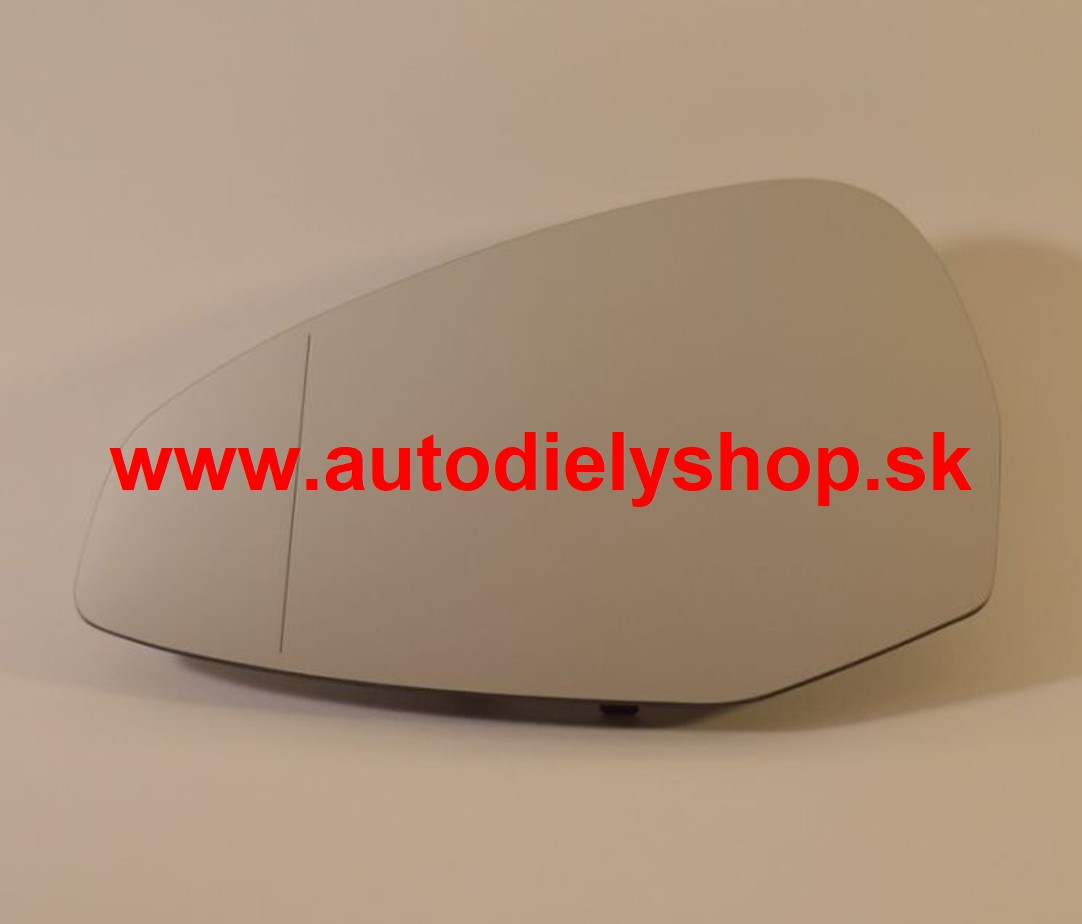 Audi A4 5/15- Sklo zrkadla, ľavé /s držiakom/ asferické