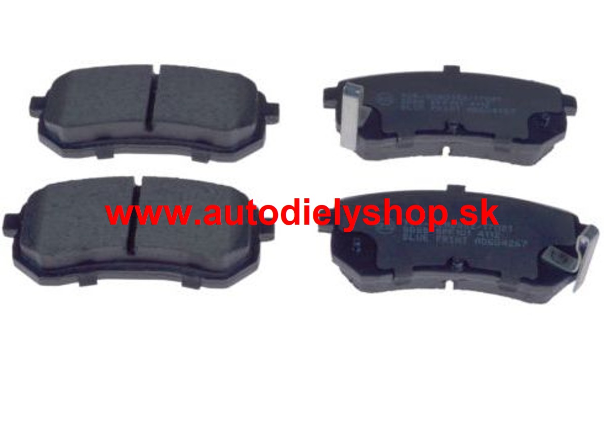 Hyundai I10 2014- Zadné platničky, sada /SAMKO/